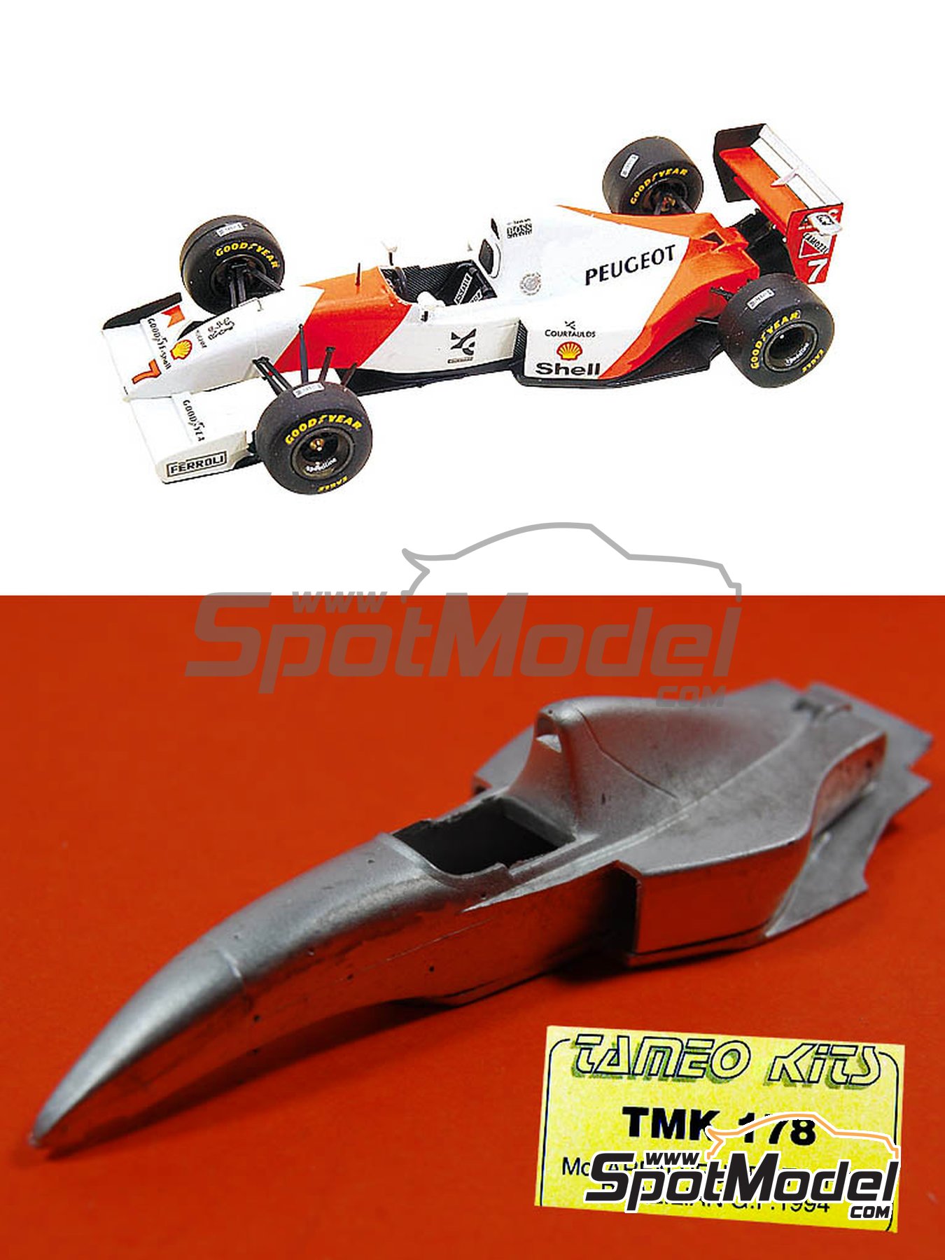 McLaren Peugeot MP4/9 McLaren Racing Limited Team sponsored by Shell -  Brazilian Formula 1 Grand Prix 1994. Car scale model kit in 1/43 scale  manufact